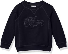 img 2 attached to 👕 Lacoste Boys' Big Croc Crewneck Sweatshirt: Style meets comfort for young fashion enthusiasts!