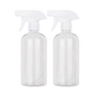 2-pack 16.9oz clear plastic spray bottles - refillable, adjustable head sprayer - ideal for water, essential oils, hair & cleaning products logo