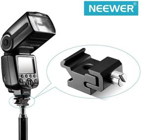 img 3 attached to 📸 Neewer Black Metal Cold Shoe Flash Stand Adapter: 2 Packs with 1/4-inch -20 Tripod Screw