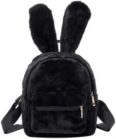 img 4 attached to 🐰 Bunny Backpack: Adorable Mini Backpacks for Girls with Plush Rabbit Ears - Satchel Style Fuzzy Bunny Purse Handbags