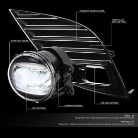 img 3 attached to 🔦 Enhance Visibility and Style with DNA Motoring FL-ZTL-317-CH LED Fog Light Lamp Set: Complete with Bezel+Switch