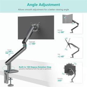 img 1 attached to 🖥️ WALI Single Monitor Mount: Adjustable VESA Bracket for 32-inch Display, 22lbs Capacity, Silver