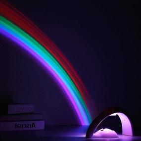 img 1 attached to 🌈 LED Rainbow Lights Projector - Rainbow Lamp with 5 LED Bulbs, Night Light Rainbow Maker for Bedroom, Kids - Perfect Rainbow Gift