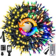 gogsic 164ft 500 led christmas tree lights color changing fairy lights, 11 modes with timer remote extendable christmas tree string lights for indoor outdoor xmas tree decoration (multicolor & warm white) логотип