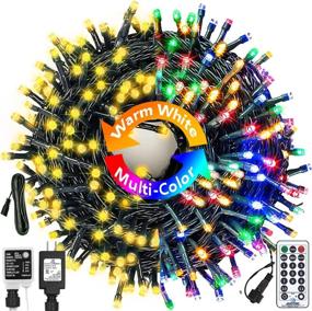 img 4 attached to Gogsic 164ft 500 LED Christmas Tree Lights Color Changing Fairy Lights, 11 Modes with Timer Remote Extendable Christmas Tree String Lights for Indoor Outdoor Xmas Tree Decoration (Multicolor & Warm White)