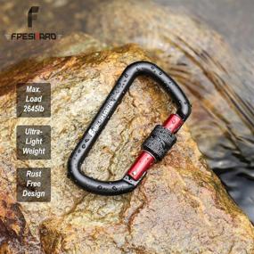 img 3 attached to 🔒 FresKaro 3-Pack 12kN Screw-Gate Locking Carabiners with Tube Style Spine Frame, 3-inch D-Shaped Carabiner, Strong & Lightweight 7075 Aircraft Aluminium, Ideal for Keychains & Hammocks