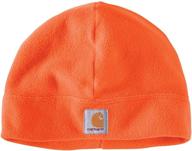 🧢 stay warm in style: carhartt men's fleece hat for reliable winter protection logo