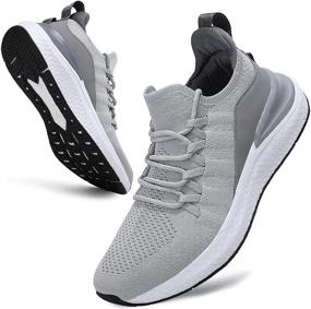 img 4 attached to Axcone Lightweight Sneakers for Men's Running, Jogging, and Athletic Workouts