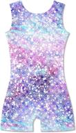 🩰 girls dance leotards: fun and stylish gymnastics unitards with shorts - funnycokid collection for ages 2-10 years logo