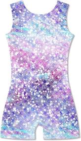 img 4 attached to 🩰 Girls Dance Leotards: Fun and Stylish Gymnastics Unitards with Shorts - Funnycokid Collection for Ages 2-10 Years