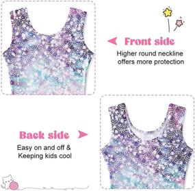 img 2 attached to 🩰 Girls Dance Leotards: Fun and Stylish Gymnastics Unitards with Shorts - Funnycokid Collection for Ages 2-10 Years