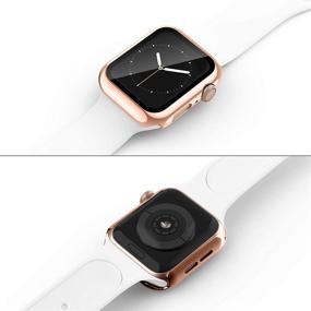 img 1 attached to 📱 AVIDDA 3 упаковки чехлов + закаленное стекло на экран для Apple Watch 38 мм серии 3/2/1 - тонкая защитная накладка с полным покрытием и защитой экрана HD ультратонкий чехол, совместимый с iWatch 38 мм