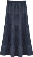 👧 babyo length tiered stonewash girls' clothing and skirts & skorts for children logo