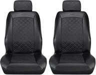 🪑 pilot automotive mirage seat covers with microban technology - black (mic-047) logo