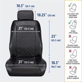 img 1 attached to 🪑 Pilot Automotive Mirage Seat Covers with Microban Technology - Black (MIC-047)