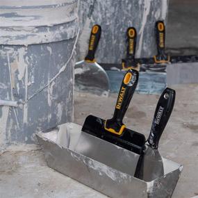 img 1 attached to 🛠️ DEWALT Stainless Steel Taping Knife & Mud Pan Set with FREE 6" Soft Grip Putty Knife, 8/10/12" Blades, and 14" Mud Pan - DXTT-3-174: High-Quality Tools with Soft Grip Handles