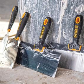 img 2 attached to 🛠️ DEWALT Stainless Steel Taping Knife & Mud Pan Set with FREE 6" Soft Grip Putty Knife, 8/10/12" Blades, and 14" Mud Pan - DXTT-3-174: High-Quality Tools with Soft Grip Handles