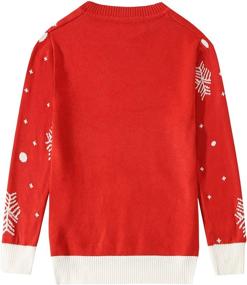 img 3 attached to 🎅 Holiday Knitted Sweater for Big Boys - Fun Santa Clause Ugly Christmas Sweater for Youth