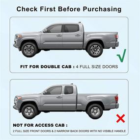 img 3 attached to 🧱 JKCOVER Premium Custom Liner Mat Accessories for Toyota Tacoma 2016-2022 - 19 Pcs (Double Cab, Black Trim)