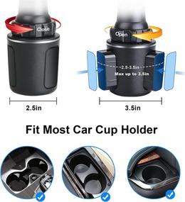 img 2 attached to 🚗 CORROY Car Cup Holder Phone Mount - Universal Adjustable Cup Holder Cradle Car Mount for Cell Phones