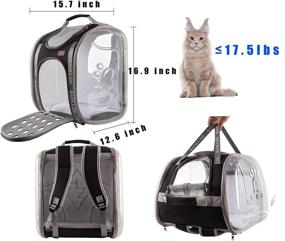 img 3 attached to 🐱 XZKING Cat Backpack for Cats and Small Dogs – Travel Bag and Carrier Backpack, Ideal for Traveling, Hiking, Camping, with Bunny and Large Cat Back Pack Options