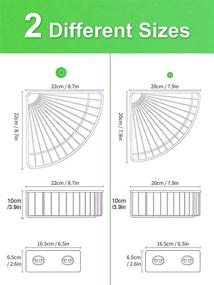img 2 attached to 🚿 Sleek and Efficient: SMARTAKE 2-Pack Corner Shower Caddy with Deep Basket Design - Wall Mounted Bathroom Shelf for Toilet Storage (White)