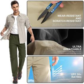 img 1 attached to Ultimate Mens Convertible Hiking Pants: Quick Dry, Lightweight, for Outdoor Travel, Safari, Fishing