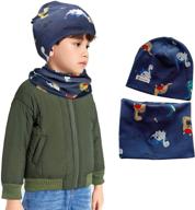 🧢 stay warm and stylish: kids beanie hat scarf set - soft, stretchy, and comfortable winter accessories for boys 2-8 years logo