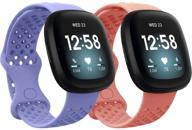 👟 enhance your fitbit versa 3/sense experience with watbro sport bands: soft silicone, breathable, and waterproof replacement straps for wristbands - designed for women and men logo