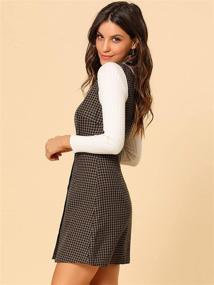 img 1 attached to 👖 Allegra Valentines Houndstooth Overalls with Suspenders - Women's Clothing