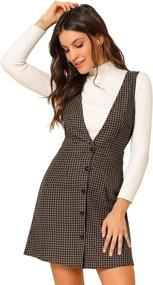 img 4 attached to 👖 Allegra Valentines Houndstooth Overalls with Suspenders - Women's Clothing