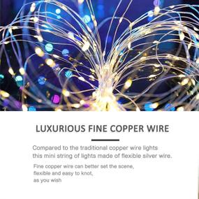 img 1 attached to 🔦 Waterproof LED String Lights, 2-Pack 20ft 60 LEDs, Battery Powered Copper Wire Fairy Lights for Festival Decorations, Crafting & Multicolor Starry Decor