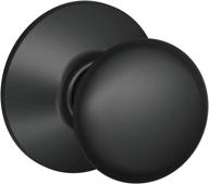 🚪 schlage f10 ply 622 passage lock, matte black - plymouth door knob for hall & closet logo