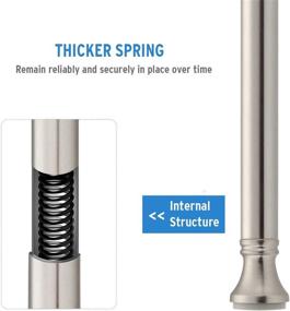 img 1 attached to 🔒 Amazer Spring Tension Curtain Rod - 26-42 Inches, Small & Rust-Resistant, Nickel Finish