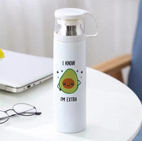 img 2 attached to XiErSi Funny Avocado Coffee Thermos Cup - I Know I'm Extra Avocado - Cute Avocado Gifts to Keep Your Drinks Hot - Perfect Birthday or Christmas Surprise for Mom, Dad, Coworkers, and Friends - 14 oz