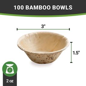 img 1 attached to Bamboo Bowl Disposable Diameter Restaurantware