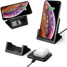 img 4 attached to BLZK Wireless Charger Stand: 10W Fast Charge for iPhone, Samsung, AirPods, and More