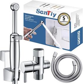 img 4 attached to 🚿 SonTiy Cloth Diaper Toilet Sprayer: Adjustable Handheld Bidet for Effective Bathroom Hygiene - Polished Chrome, Solid Brass Construction, 5 Year Warranty