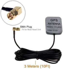 img 2 attached to Enhance GPS Signal Strength with HitCar Car GPS Antenna Aerial Active Extension 🚗 SMA Male Plug Connector Cable Adapter - Ideal for Dash GPS DVD Head Unit Stereos