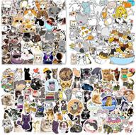 🐱 charming cat vinyl stickers collection: 198 pieces for kids' laptops, water bottles, cars, and more! logo