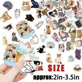 img 3 attached to 🐱 Charming Cat Vinyl Stickers Collection: 198 Pieces for Kids' Laptops, Water Bottles, Cars, and More!
