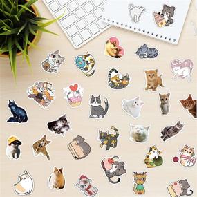 img 1 attached to 🐱 Charming Cat Vinyl Stickers Collection: 198 Pieces for Kids' Laptops, Water Bottles, Cars, and More!