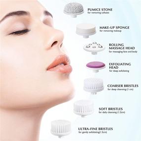 img 3 attached to Revitalize Your Skin with the Facial Cleansing Brush Face Scrubber: Electric Exfoliating Spin Cleanser Device for Deep Cleaning and Exfoliation - Waterproof, Rotating Spa Machine