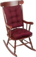 🪑 the gripper twill jumbo xl non-slip rocking chair cushion set: ultimate comfort in burgundy (2 piece) logo