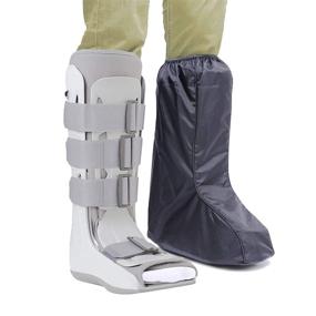 img 4 attached to 👟 ARUNNERS Walking Boot Cover: Slip-Resistant Rubber Sole for Medical Brace Orthopedic & Fracture Casts (Black, Tall, Medium)