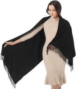 img 4 attached to 🧣 Stylish Womens Shawl Wrap Scarf: Pashmina Cashmere Softness, Perfect Gift Idea for Weddings & Christmas