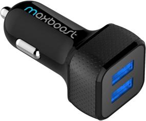 img 4 attached to Maxboost Car Charger with SmartUSB Port 4.8A/24W [Black] - iPhone 12/11 Pro Max/XS Max/XR/XS/X/8/7/Plus, Galaxy S20 Ultra/S10/S10+/S10e/Note, LG, Air, Mini, Huawei, Moto, Pixel Charger Adapter