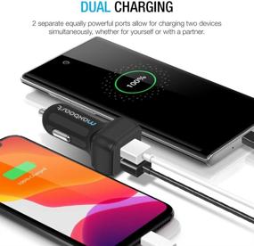 img 3 attached to Maxboost Car Charger with SmartUSB Port 4.8A/24W [Black] - iPhone 12/11 Pro Max/XS Max/XR/XS/X/8/7/Plus, Galaxy S20 Ultra/S10/S10+/S10e/Note, LG, Air, Mini, Huawei, Moto, Pixel Charger Adapter