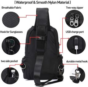 img 2 attached to Crossbody Backpack Lightweight Waterproof Port Nylon
