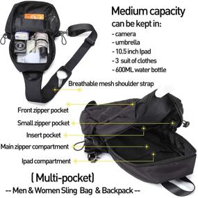 img 3 attached to Crossbody Backpack Lightweight Waterproof Port Nylon